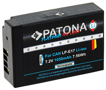 PATONA baterie pro foto Canon LP-E17 1050mAh Li-Ion Platinum Dekodovaná