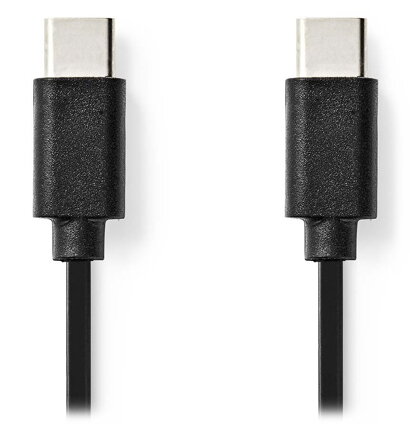 NEDIS kabel USB 2.0/ zástrčka USB-C - zástrčka USB-C/ černý/ 1m