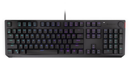 Endorfy herní klávesnice Thock Red / USB / red sw. / drátová / mech. / US / / PBT double-shot keycaps / černá RGB