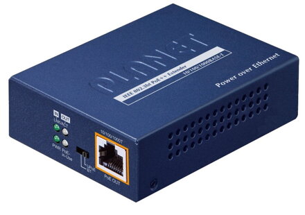 Planet PoE/LAN extender, 1xPoE-in, 1xPoE-out 65W, 802.3bt, Gigabit