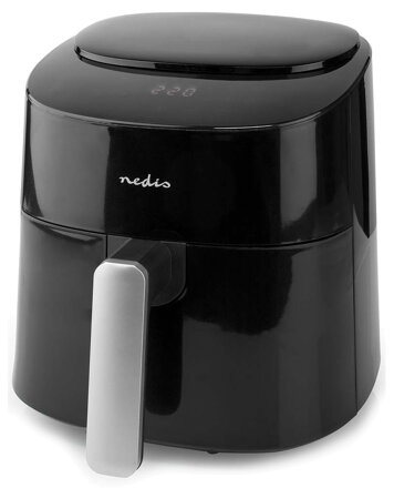 NEDIS multifunkční horkovzdušná fritéza/ objem 4,2 L/ 240 min. časovač/ 8 přednastavených programů/ výkon 1300W/ černá