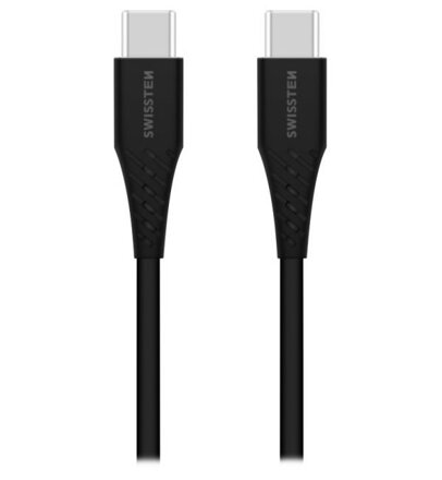 Swissten TPU nabíjecí kabel USB-C / USB-C  0,4 M Černý