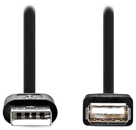 NEDIS prodlužovací kabel USB 2.0/ zástrčka USB-A - zásuvka USB-A/ černý/ 1m