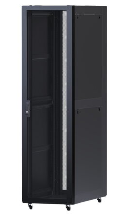 XtendLan 42U/800x1000 stojanový, černý, perforované dveře a záda, nosnost 2400kg