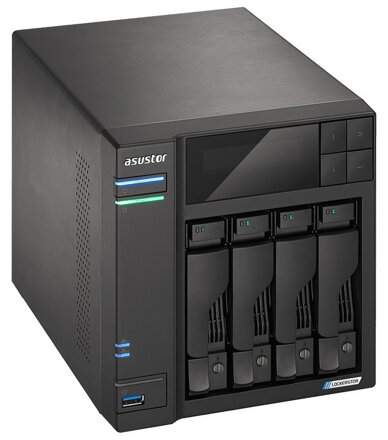 OPRAVENÉ - Asustor NAS AS6604T / 4x 2,5"/3,5" SATA III/ Intel Celeron J4125 2.0 GHz/ 4GB/ 2x 2.5GbE/ 3x USB 3.0/ HDMI+IR