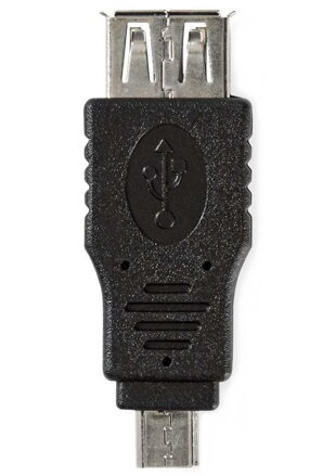 NEDIS redukce USB 2.0/ zástrčka USB micro B - zásuvka USB A/ černý/ blistr