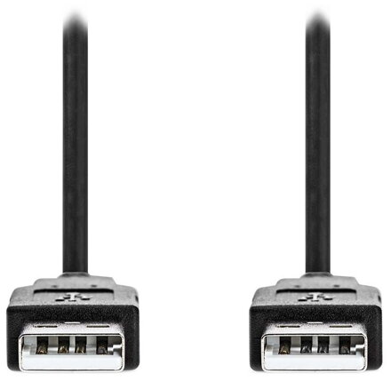 NEDIS kabel USB 2.0/ zástrčka USB-A - zástrčka USB-A/ černý/ 3m