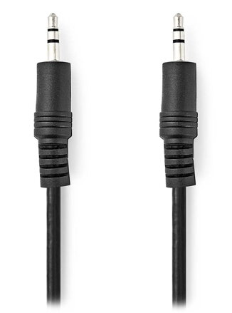 NEDIS stereo audio kabel/ 3,5mm jack zástrčka - 3,5mm jack zástrčka/ černý/ bulk/ 1m