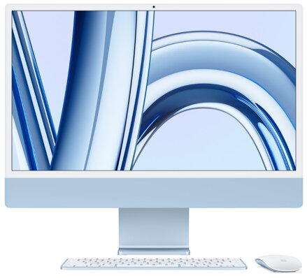 Apple iMac 24''with Retina 4.5K display:M3 chip with 8-core CPU and 8-core GPU, 256GB SSD - Blue