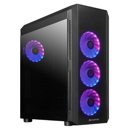 CHIEFTEC MidT Scorpion 4 GL-04B-UC-OP / ATX / 2x USB3.0 / USB-C / 4x120mm fan / ARGB/ průhledná bočnice / černá