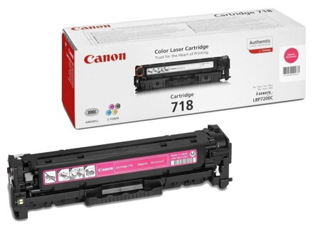 Canon originální toner CRG-718M/ LBP-7200/ 7660/ 7680/ MF-80x0/ MF724/ 2900 stran/K/ purpurový Canon originální toner CRG-718M/ LBP-7200/ 7660/ 7680/ MF-80x0/ MF724/ 2900 stran/K/ purpurový