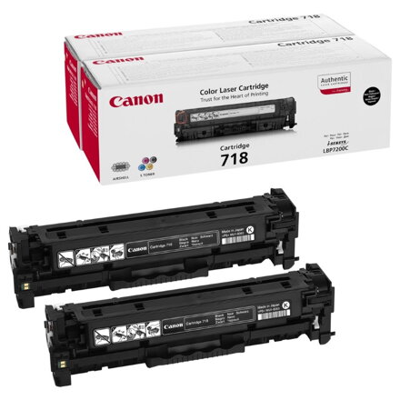 Canon originální toner CRG-718BK 2-pack/ LBP-7200/ 7660/ 7680/ MF-80x0/ MF724 /K/ Černé