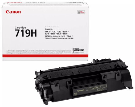 Canon originální toner CRG-719H/ MF-5840dn/ MF-5880dn/ 6400 stran/K/ Černý