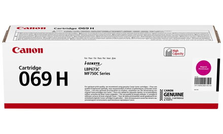 Canon originální vysokokapacitní toner Cartridge 069 H M magenta, MF752Cdw, 754Cdw, LBP673Cdw, kapacita5 500 stran/K/ Canon originální vysokokapacitní toner Cartridge 069 H M magenta, MF752Cdw, 754Cdw, LBP673Cdw, kapacita5 500 stran/K/