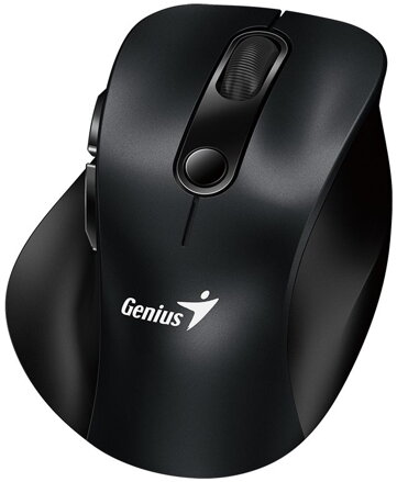 GENIUS Ergo 9000S Black/ duální Bluetooth + 2,4GHz/ 2400 dpi/ bezdrátová/ tichá/ černá