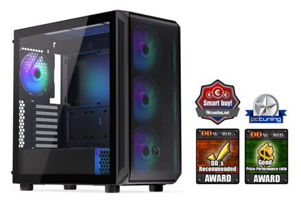 POŠKOZENÝ OBAL - Endorfy skříň Arx 700 ARGB / ATX / 4x 140 ARGB fan (až 8 fans) / 2x USB / USB-C / mesh p. / tvrzené sklo / če...