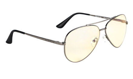 GUNNAR kancelářske/herní brýle MAVERICK GUNMETAL * jantárová skla * BLF 65 *  NATURAL focus