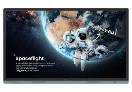 BENQ dotykový panel 86" RM8604/ UHD 4K/8GB I 32GB /provoz 18/7/ HDMI/DP/ USB-C/ Android 13/NFC/40 dotykových bodů