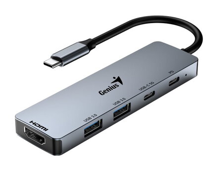 GENIUS hub UH-500/ USB-C/ HDMI/ 2x USB3.0/ USB-C/ 100W PD/ šedý