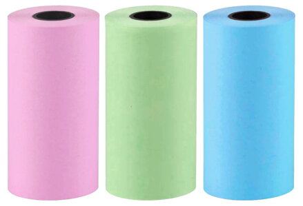 HELMER kotoučky pro termo mini tiskárnu TP 01/ 55mm x 25mm/ 3ks/ barevné