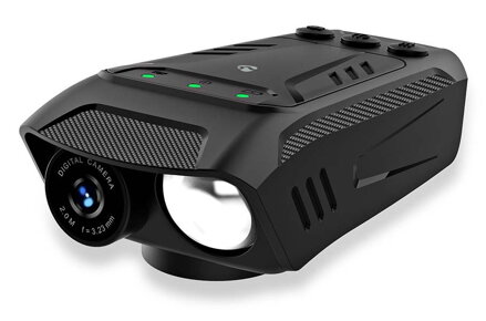 NEDIS multifunkční cyklistická kamera 3v1/ Full HD/ 2Mpix/ LED světlomet/ klakson/ USB-C/ slot micro SD/ černá