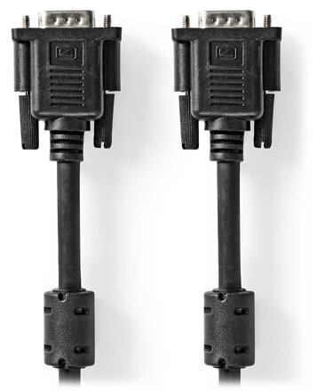 NEDIS kabel VGA (D-SUB)/ zástrčka VGA - zástrčka VGA/ černý/ bulk/ 10m