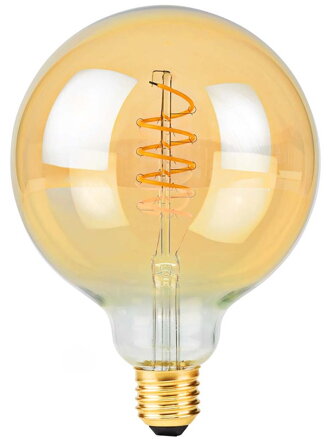 NEDIS LED žárovka E27/ G125/ 3,8 W/ 220 V/ 250 lm/ 2100 K/ stmívatelná/ extra teplá bílá/ retro styl