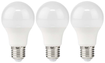 NEDIS LED žárovka E27/ A60/ 11 W/ 220 V/ 1055 lm/ 2700 K/ teplá bílá/ matná/ 3 kusy