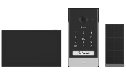 EZVIZ chytrý domácí interkom EP7/ Wi-Fi/ 2K/ 7" dotykový monitor/ videotelefon/ bezdrátový zvonek/ IP65/ černo-stříbrný