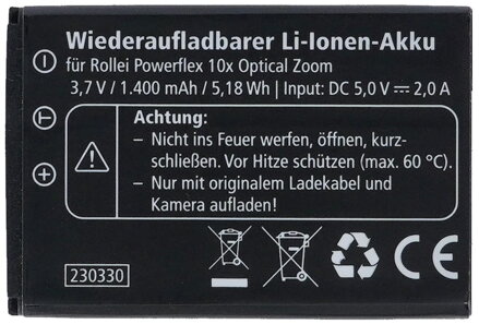 Rollei náhradní baterie pro fotoaparát Powerflex 10x