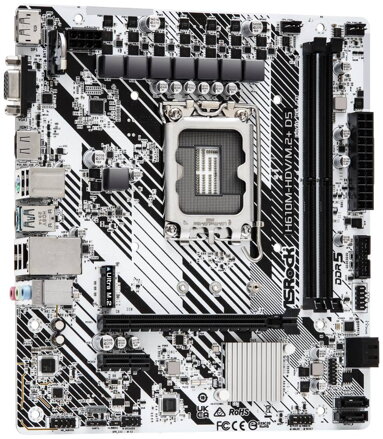 ASRock H610M-HDV/M.2+ D5 / LGA1700 / Intel H610 / 2x DDR5 / VGA / HDMI / DP / M.2 / USB-C / mATX ASRock H610M-HDV/M.2+ D5 / LGA1700 / Intel H610 / 2x DDR5 / VGA / HDMI / DP / M.2 / USB-C / mATX