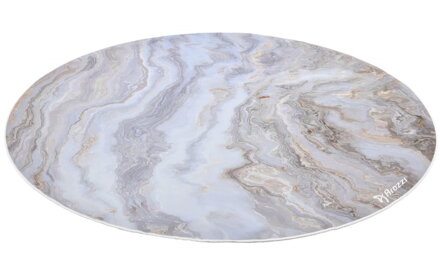 AROZZI Zona Floorpad White Marble/ ochranná podložka na podlahu/ kulatá 121 cm průměr/ design bílý mramor