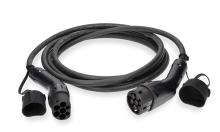 NEDIS kábel elektrického vozidla - typ 2, 32A, 22000W, 3-fázový, čierny, box, 5m