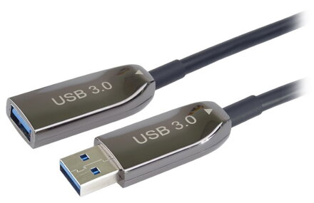 ROZBALENÉ - PremiumCord USB 3.0 prodlužovací optický AOC kabel A/Male - A/Female  25m