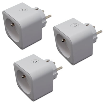 Xtend Home set 3x chytrá interní zásuvka, měření příkonu, správné spínání fáze, Tuya