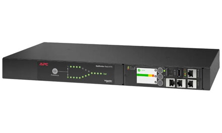 APC Rack Automatic Transfer Switch, 1U, 10A, 230V, C14 IN, 12 C13 OUT, 50 / 60Hz