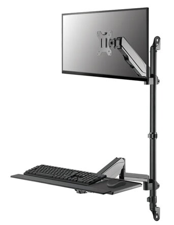 Neomounts  WL90-325BL1 / držák na zeď /pracovní místo / sezení-stání / monitor, klávesnice a myš