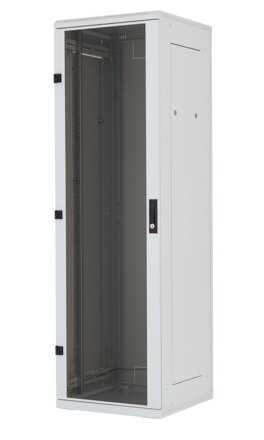 Triton 19' rozvaděč stojanový 37U/600x600, skleněné dveře, šedá