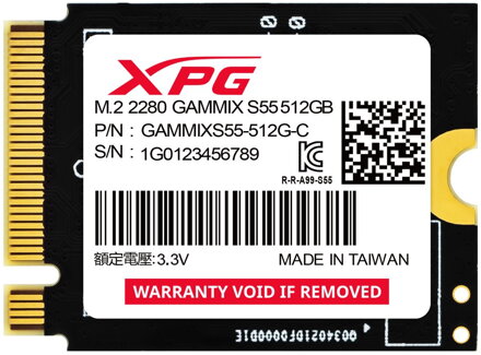 ADATA GAMMIX S55  512GB SSD / Interní / PCIe Gen4x4 M.2 2230