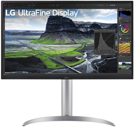 LG monitor 27UQ850V-W IPS 4K / 3840x2160 / 5ms / 2000:1 / 400cd / HDMI / DP / USB-C/ repro /pivot / výškově nastav./bílý