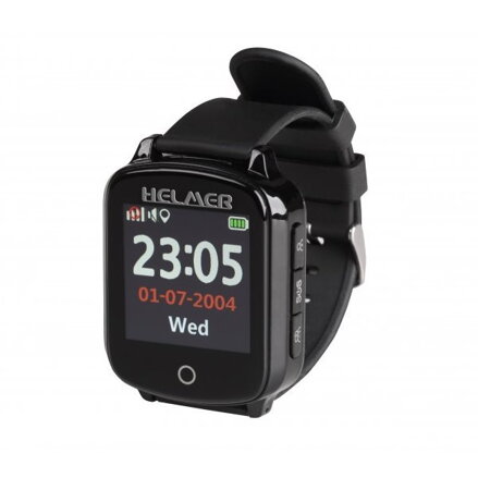 OPRAVENÉ - HELMER seniorské hodinky LK 706 s GPS lokátorem/ dot. display/ snímač srdečního tepu/ nano SIM/ IP65/ kom. s ...