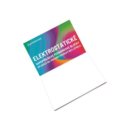 SYMBIO poznámkové bločky elektrostatické Symbionotes/ 70x100 mm/ bílé/ 100 pack