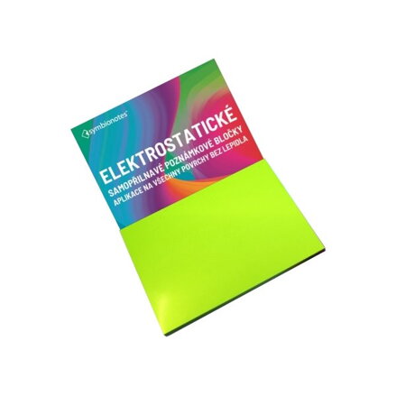 SYMBIO poznámkové bločky elektrostatické Symbionotes/ 70x100 mm/ zelené/ 100 pack