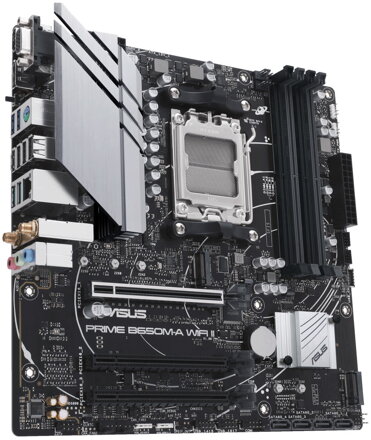 ASUS PRIME B650M-A WIFI II  / B650 / AM5 / 4x DDR5 / M.2 / HDMI / DP / D-Sub / Wi-Fi / mATX