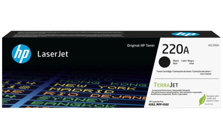 HP toner 220A - Černý 2000str. (W2200A) - pro Color LaserJet Pro 4202de, 4202dn, 4202dw