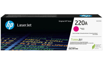 HP toner 220A - Purpurový 1800str. (W2203A) - pro Color LaserJet Pro 4202de, 4202dn, 4202dw