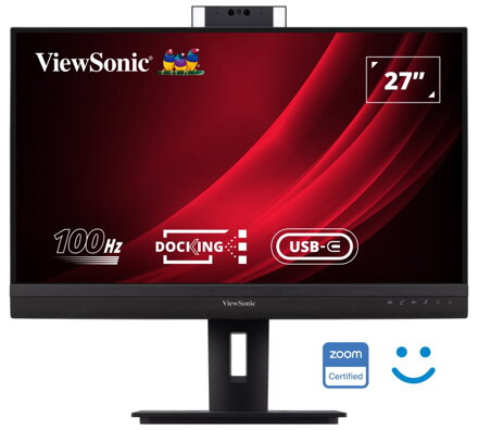 ViewSonic VG2757V-2K / 27"/ IPS/ 16:9/ 2560x1440/ 5ms/ 350cd/m2/ WEBCAM/ DP/ HDMI/ RJ45/ USB/ PIVOT/ Repro