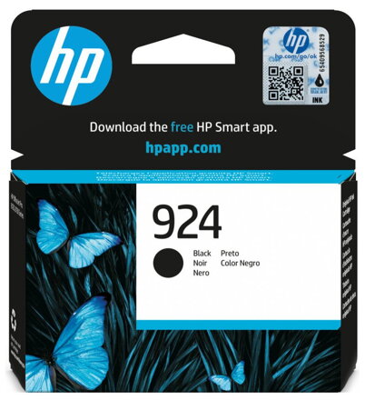 HP inkoustová kazeta 4K0U6NE, HP 924, černá, 500 stran