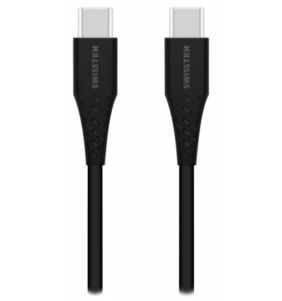 Swissten datový kabelusb-c/usb-c černý 1,2m  (eco balení)