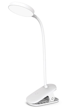 Colorway stolní LED lampa / CW-DL02B-B/ Integrovaná baterie / Klip/ Bílá